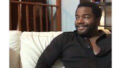 Hot ebony threesome fuck on the couch Thumb