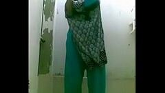 bottle bating indian wife in shower for a selfie Thumb