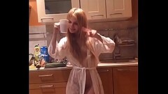 Alexandra naughty in her kitchen - Best of VK live Thumb
