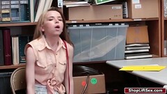 Petite shoplifter fucks security officer Thumb