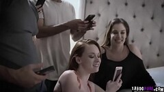 Shy teen Jaye Summers went to a party and caught by her friends and got fucked while her friends are Thumb